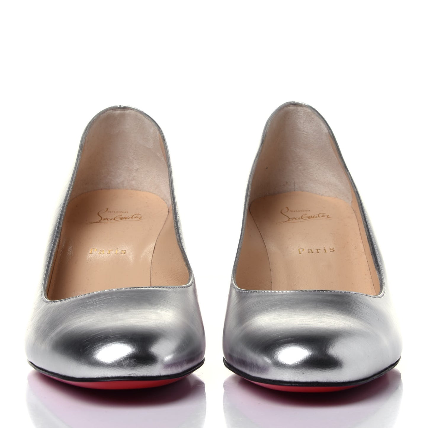 Metallic Calfskin Miss Sab 55 Pumps 41 Silver