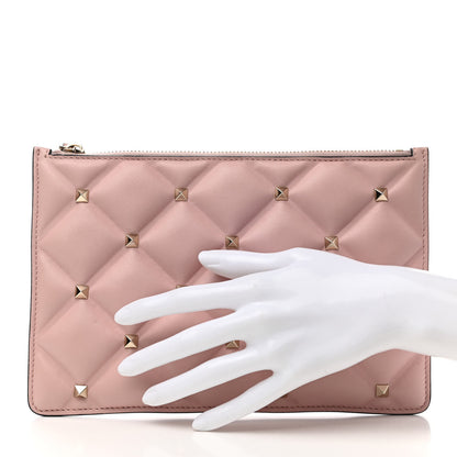 Valentino Garavani Nappa Small Candystud Zip Pouch Poudre 2 of 7