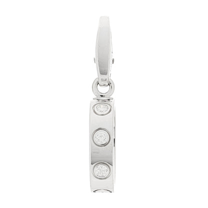 Cartier 18K White Gold Diamond LOVE Ring Charm 1 of 5