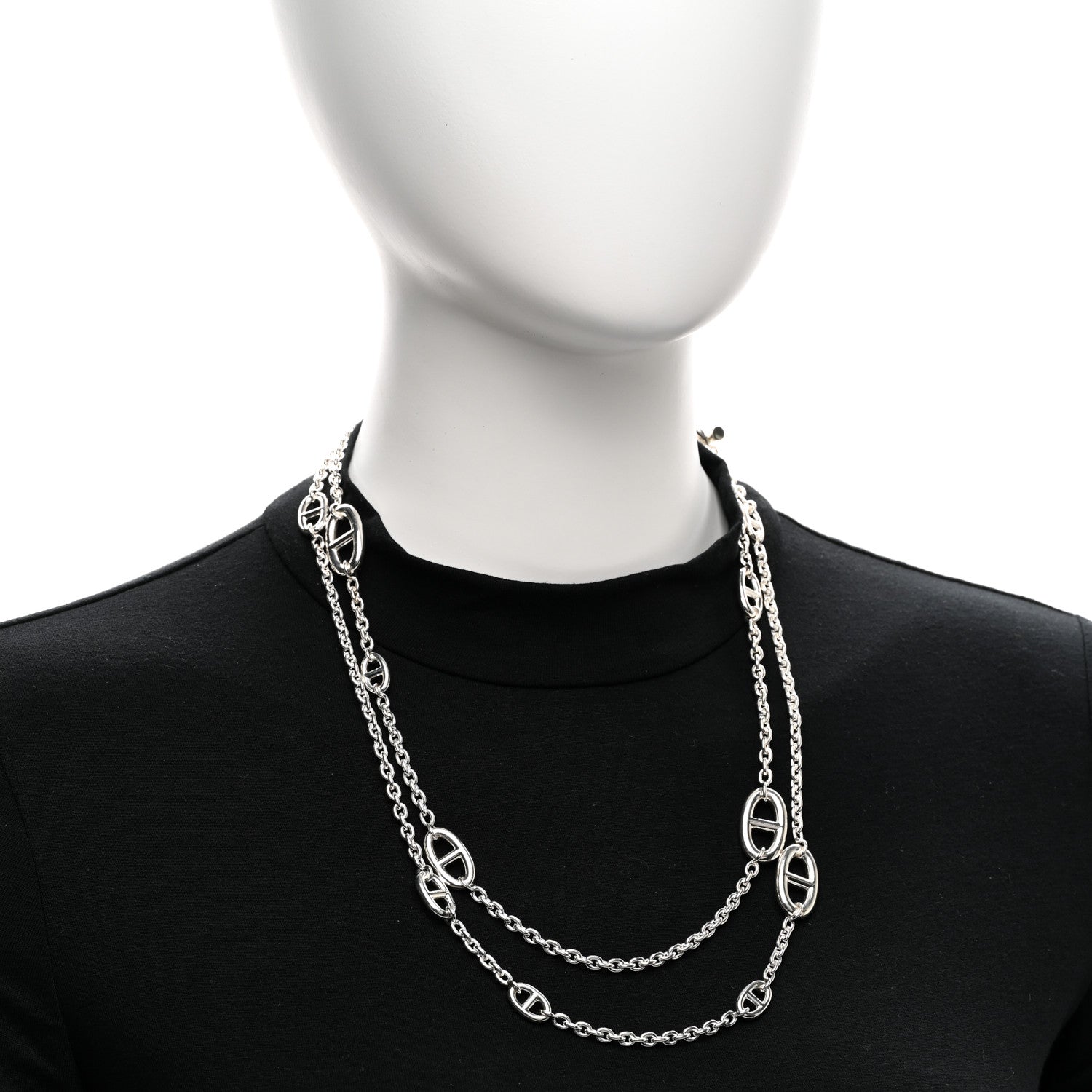 Hermes Sterling Silver Farandole Necklace 120 2 of 5