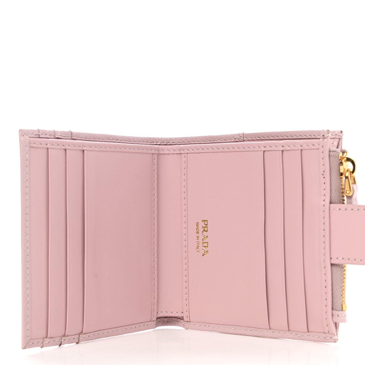 Saffiano Smooth Calfskin Tab Card Holder Compact Wallet Cipria