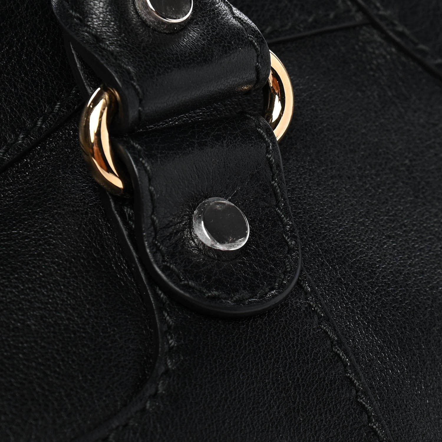 Balenciaga Veau Amp Plate Gold Hardware City Black 8 of 10
