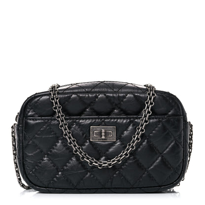 Chanel Aged Calfskin Quilted Mini Reissue Camera Case Black 1 of 12