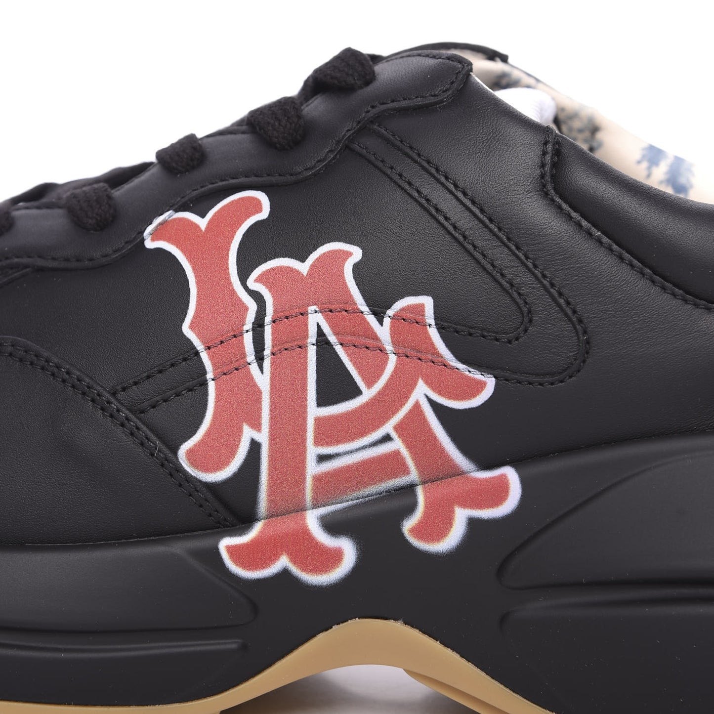X MLB Calfskin LA Dodgers Mens Rhyton Sneakers 10 Black