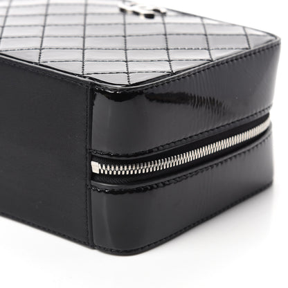 Chanel Patent Quilted Travel Kit Vanity Case Black 7 of 11
