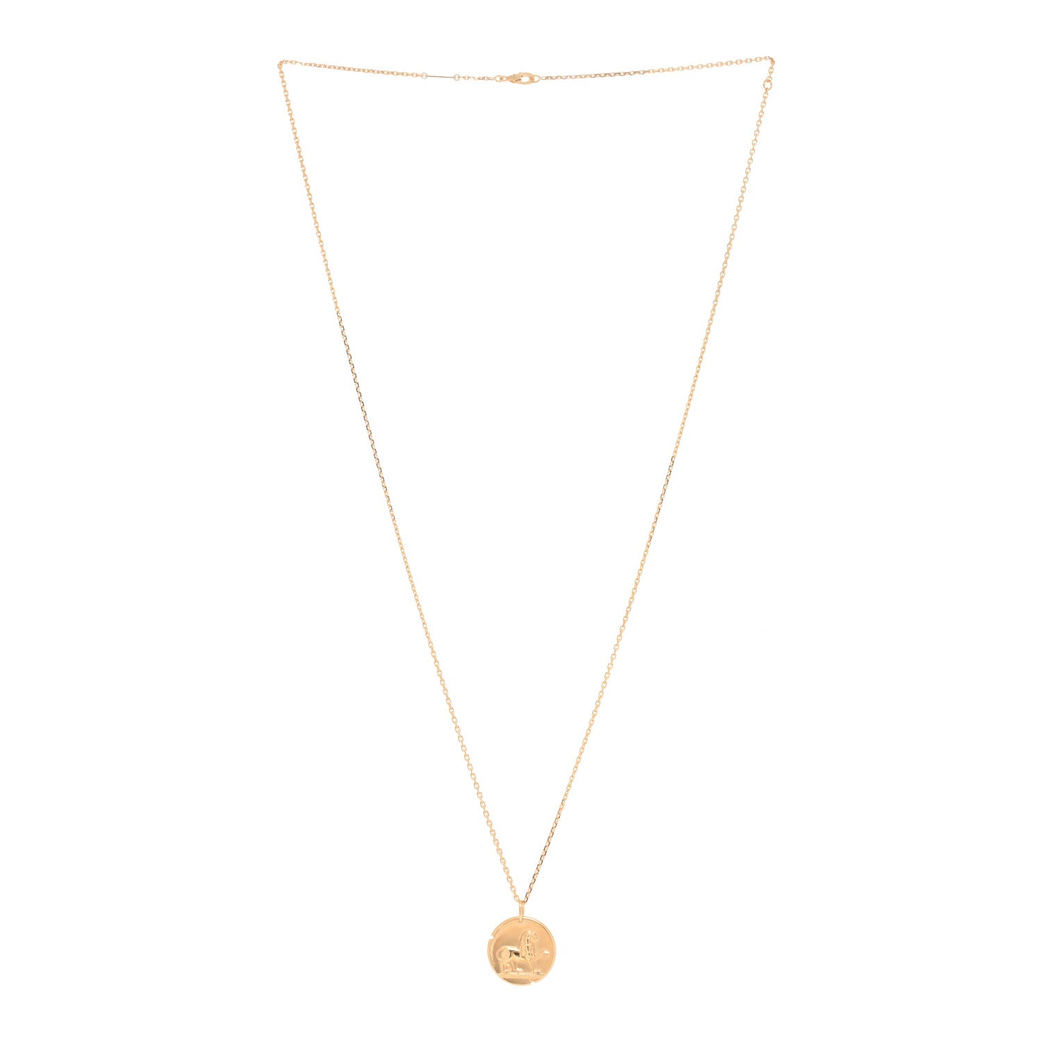 Van Cleef & Arpels 18K Yellow Gold Zodiac Leo Pendant Necklace 2 of 5