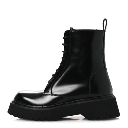 Gucci Spice Lux Nappa Web Combat Boots 36 Black 1 of 22