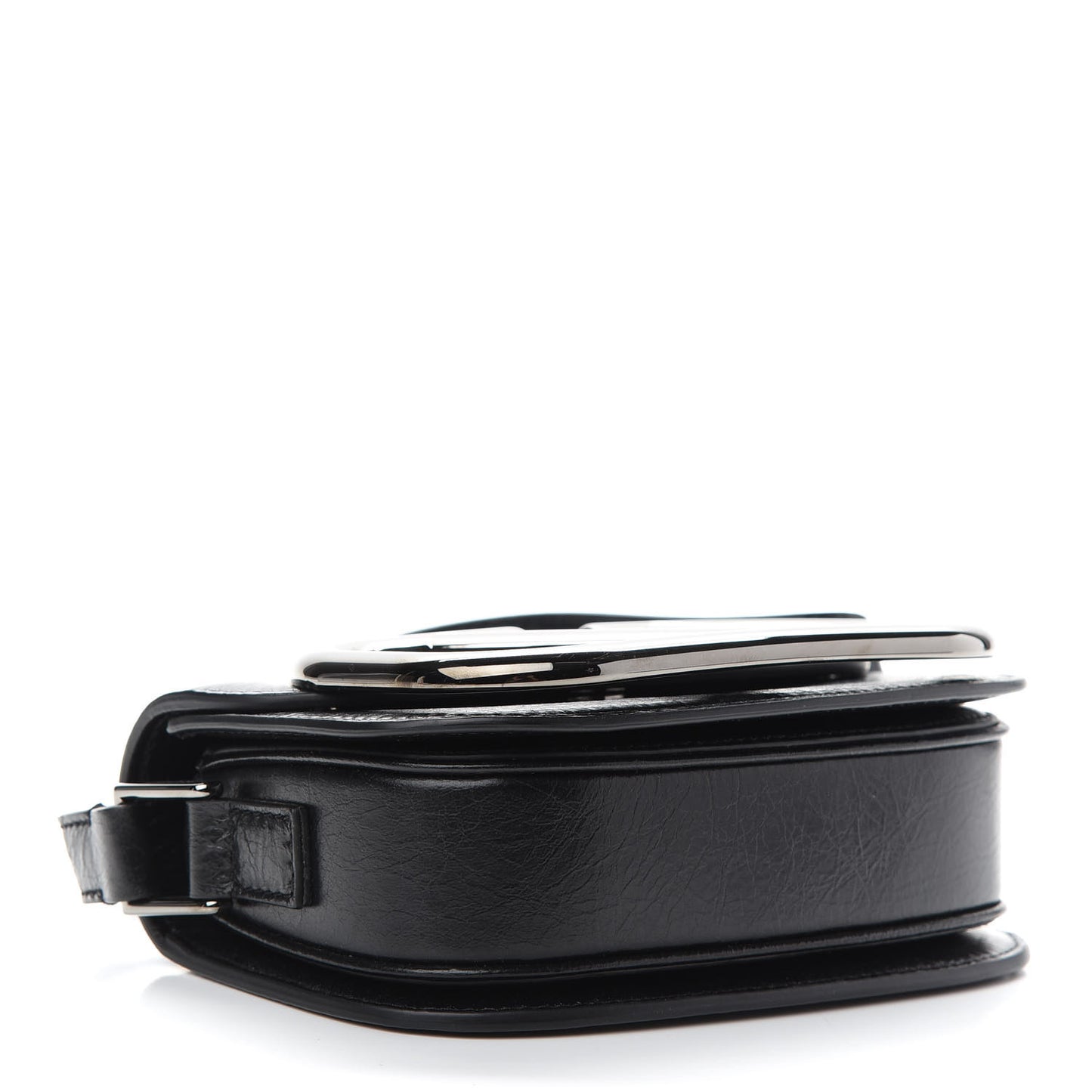 Brushed Calfskin Small Supervee Crossbody Bag Black