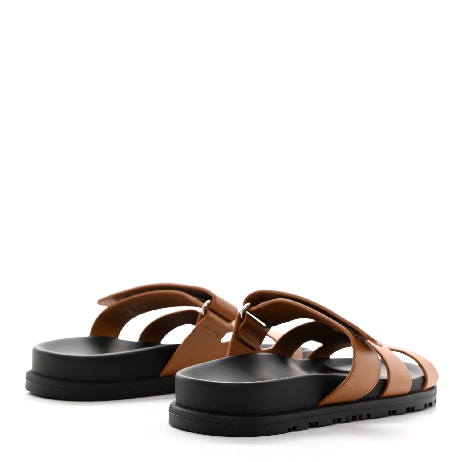 Hermes Calfskin Womens Chypre Sandals 37.5 Naturel 4 of 9