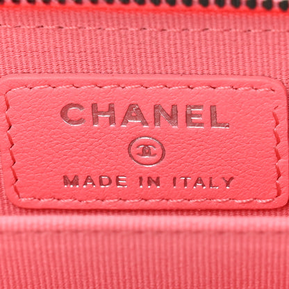 Chanel Lambskin Quilted Zip Around Coin Purse Pink 6 of 8