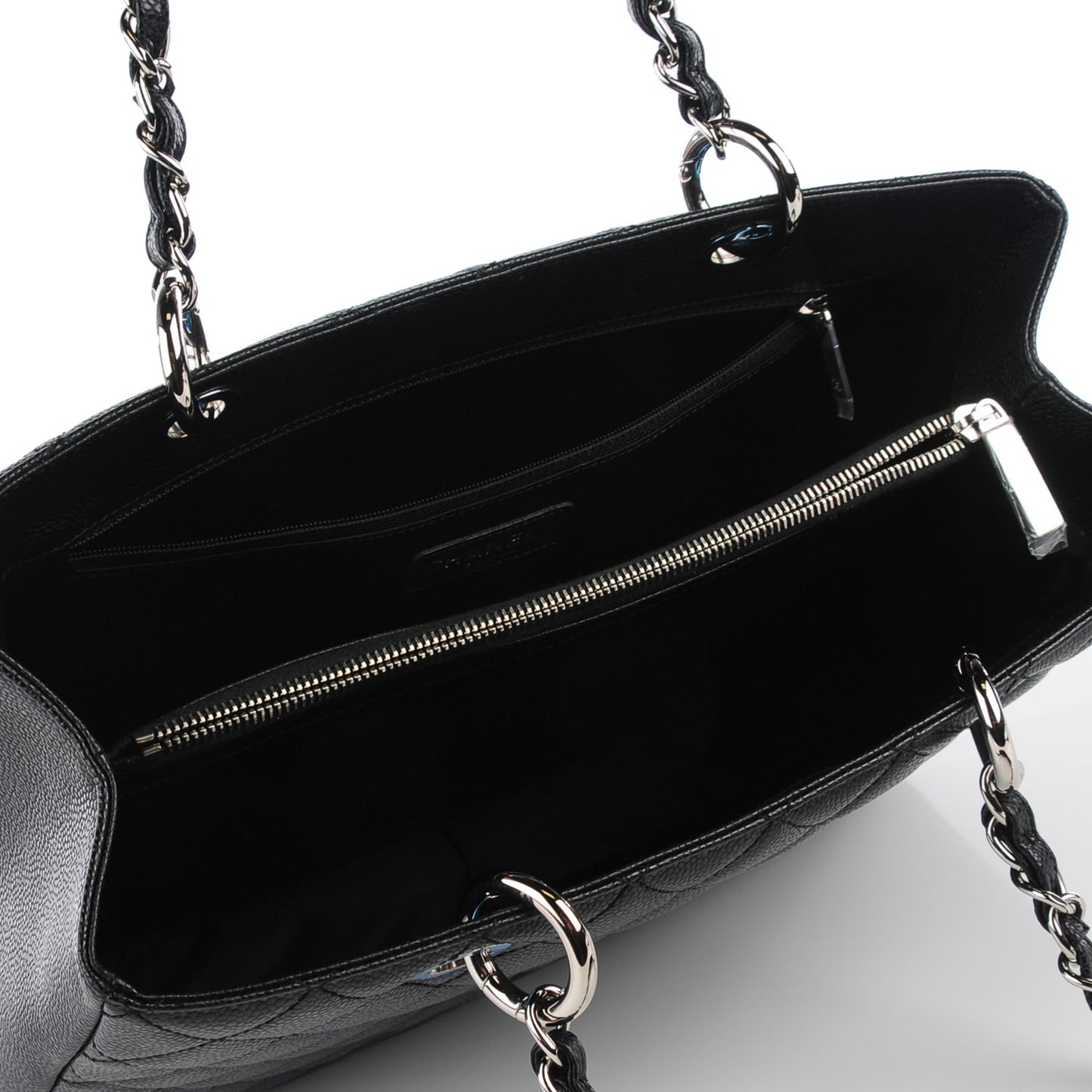 Caviar Quilted Grand Shopping Tote GST Black