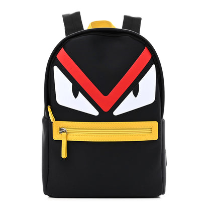 Fendi Nylon Monster Kids Backpack Black Multicolor 1 of 11
