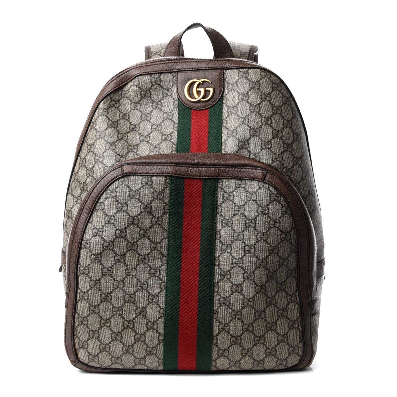 Gucci GG Supreme Monogram Medium Ophidia Day Backpack Brown 1 of 11