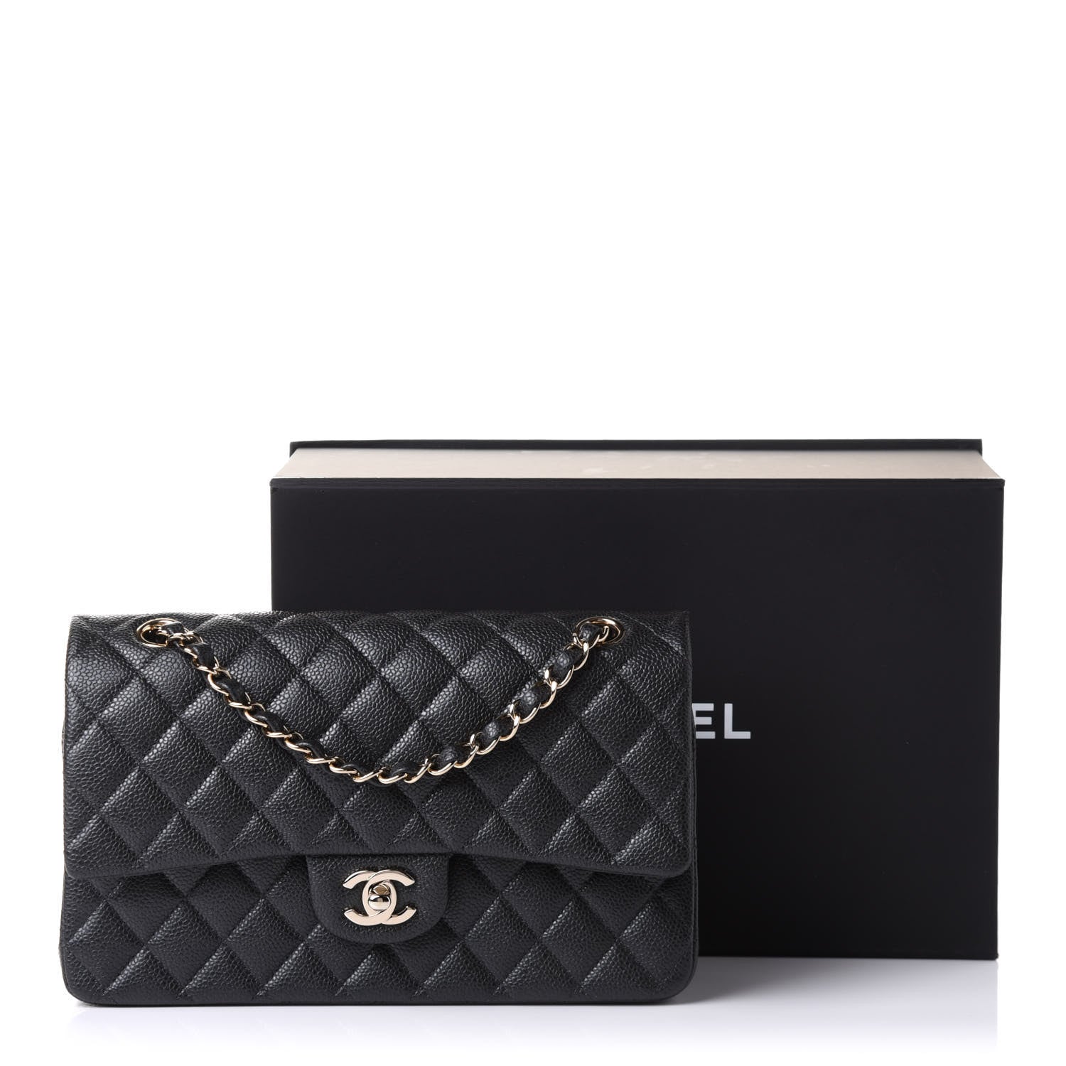 Chanel Caviar Quilted Medium Double Flap Dark Grey 10 of 10
