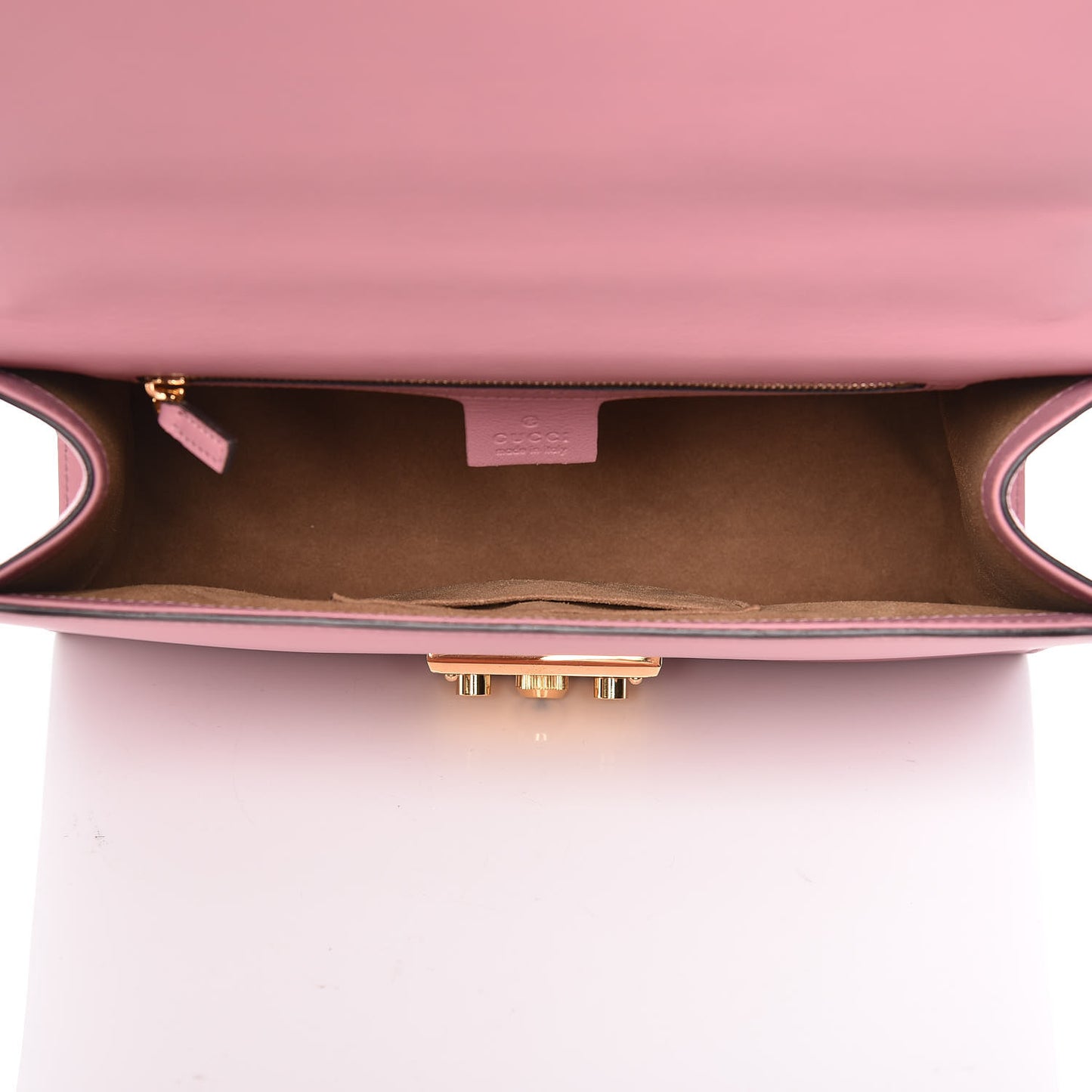 Moon Calfskin Medium Padlock Shoulder Bag Carmine Rose