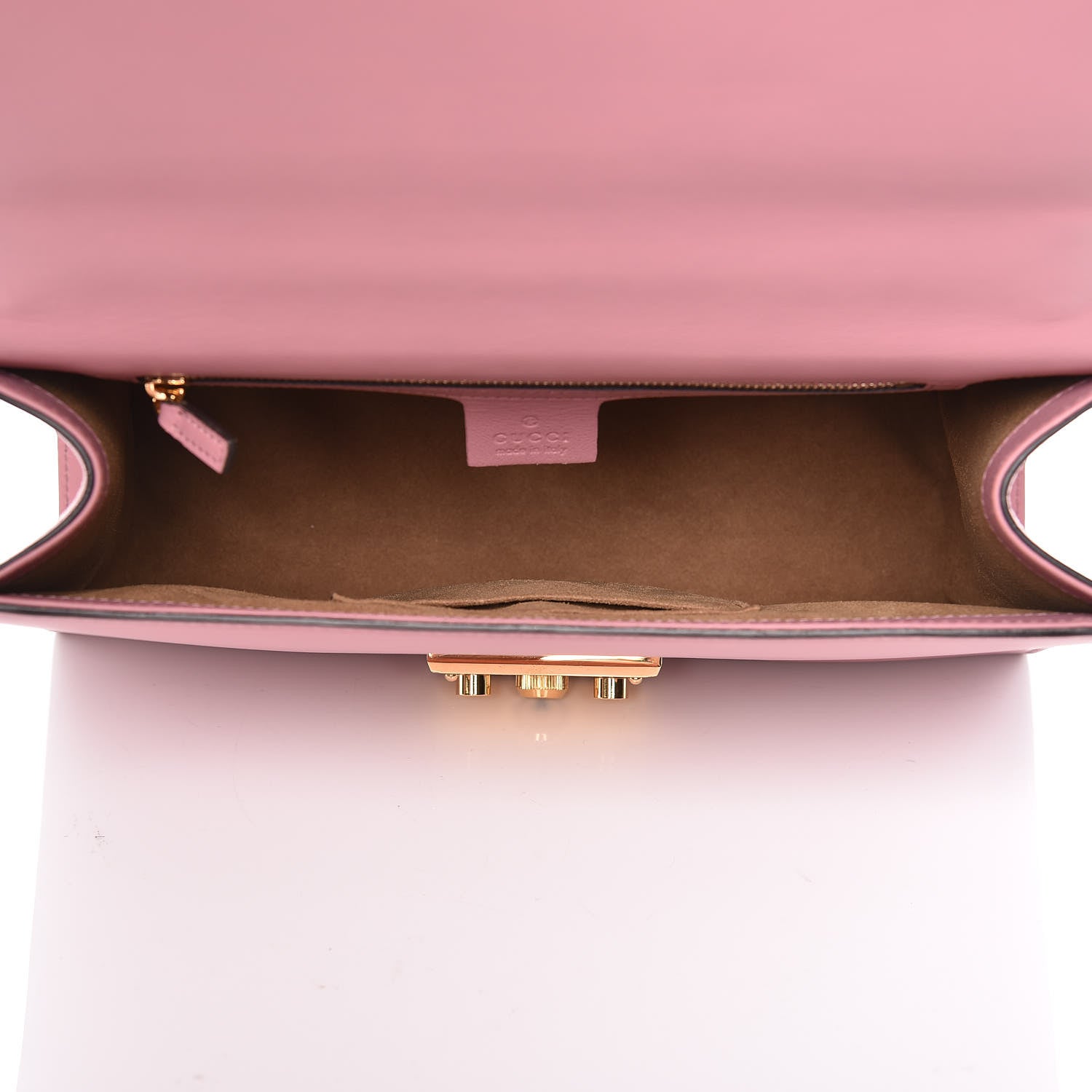 Gucci Moon Calfskin Medium Padlock Shoulder Bag Carmine Rose 5 of 14