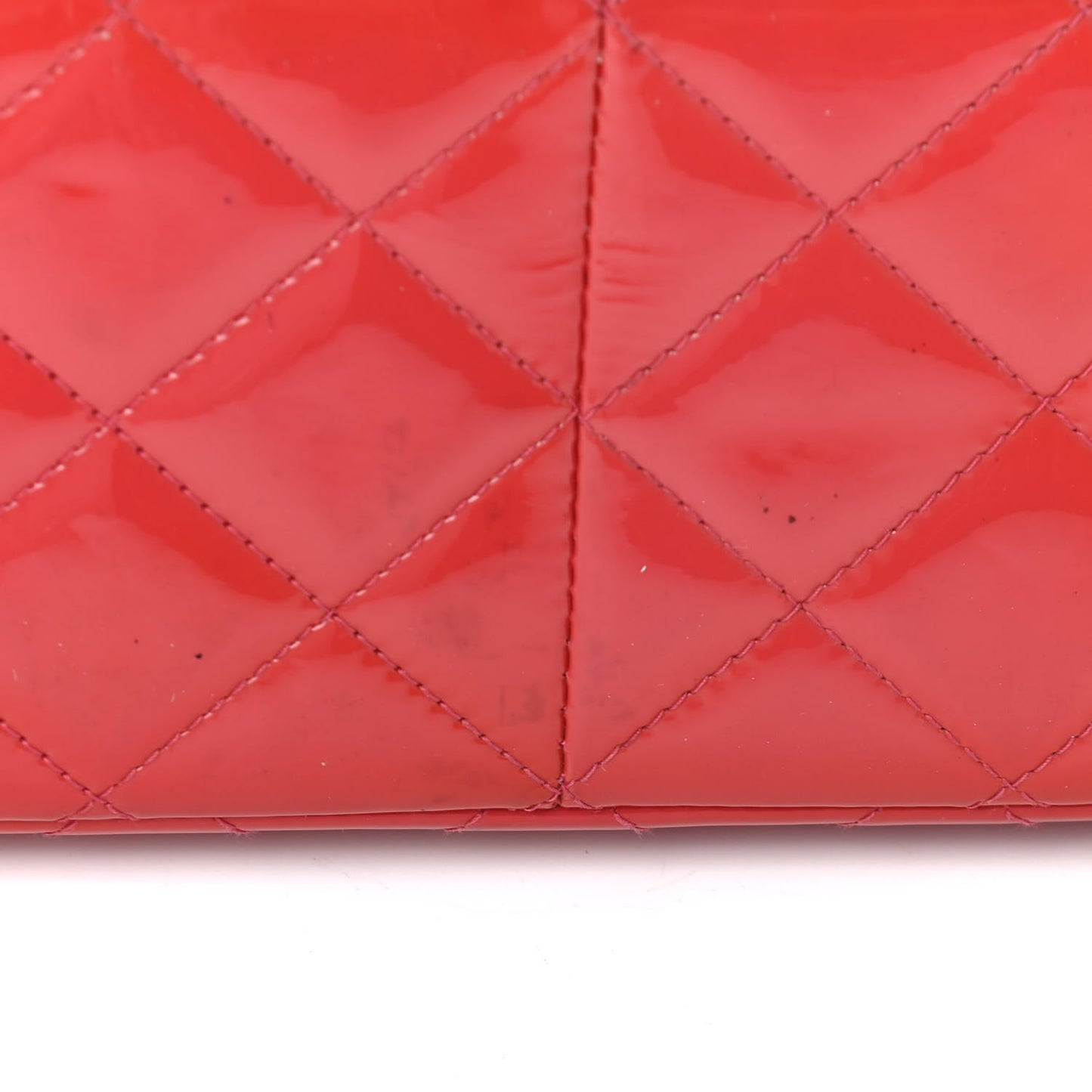 Patent Quilted Jumbo Double Flap Pink