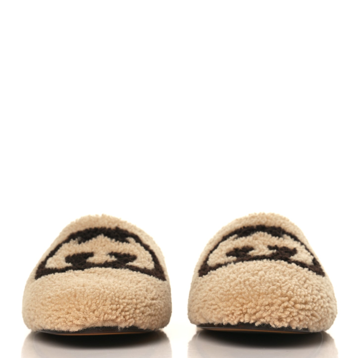 Shearling Interlocking G Mens Slippers 12 Butterscotch Cocoa
