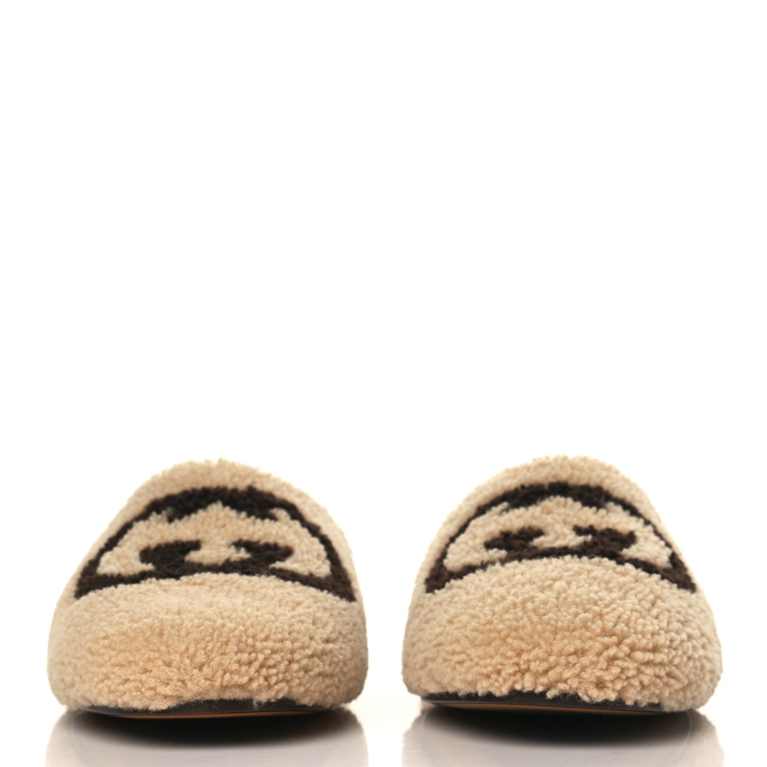 Gucci Shearling Interlocking G Mens Slippers 12 Butterscotch Cocoa 2 of 8