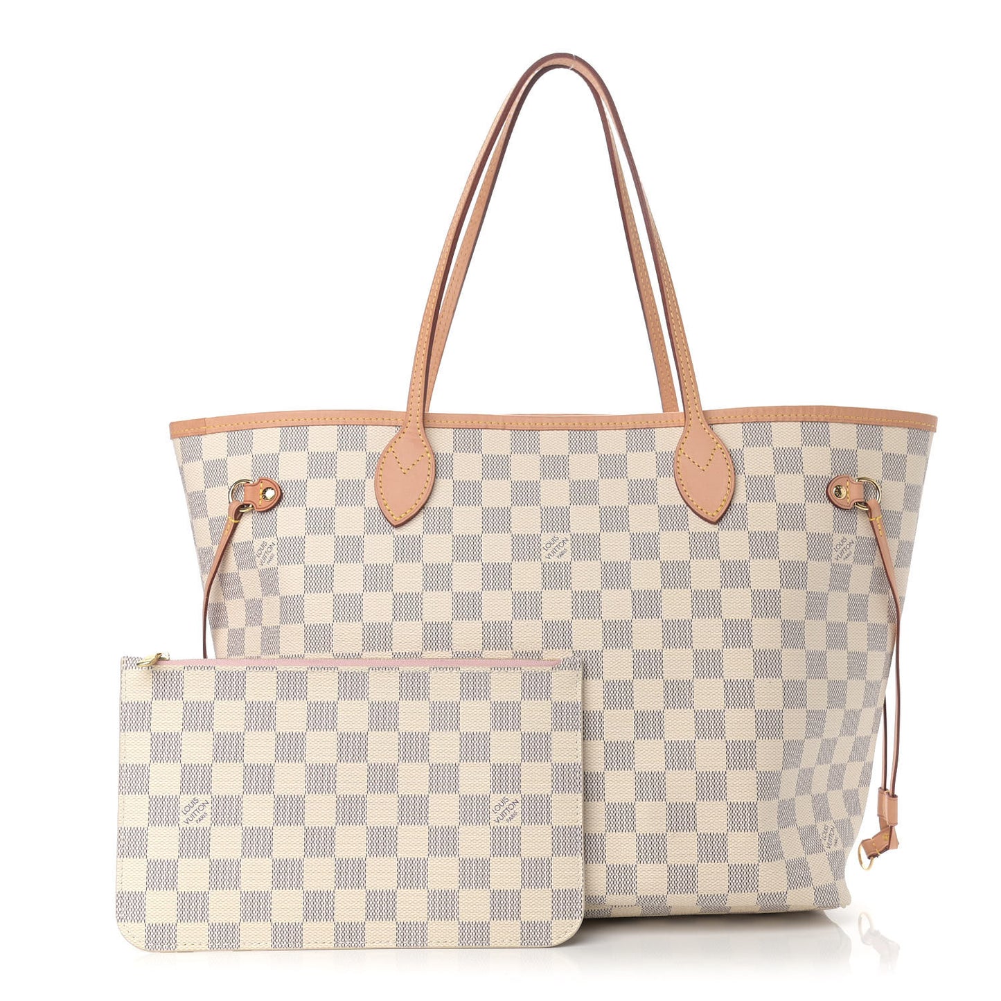 Damier Azur Neo Neverfull MM Rose Ballerine
