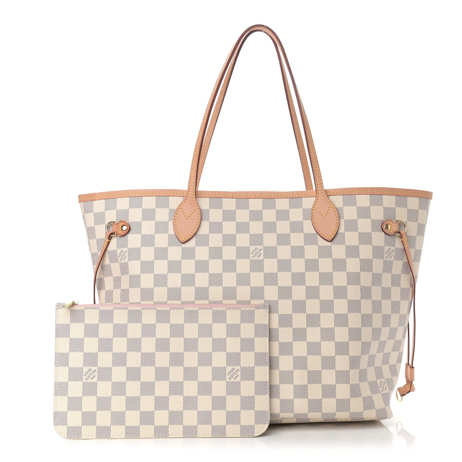 Louis Vuitton Damier Azur Neo Neverfull MM Rose Ballerine 1 of 12