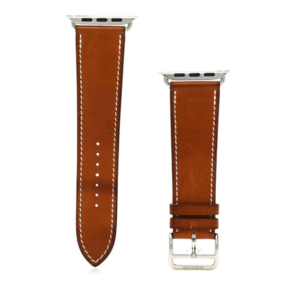 Hermes Barenia 42mm Apple Watch Single Tour Band Fauve 1 of 5