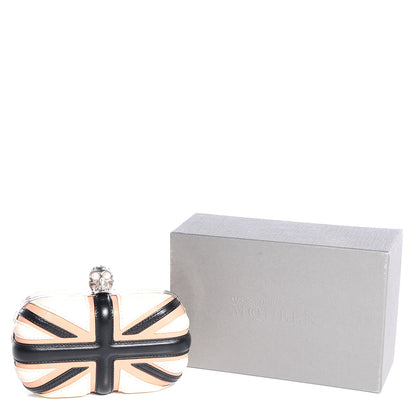 Alexander McQueen Leather Jack Union Skull Box Clutch Black 5 of 8