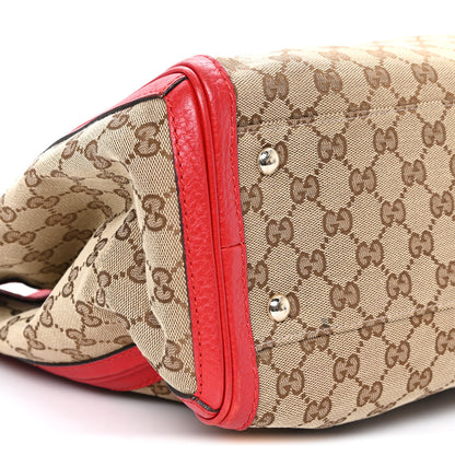 Gucci Monogram Medium Bella Tote Red 9 of 10