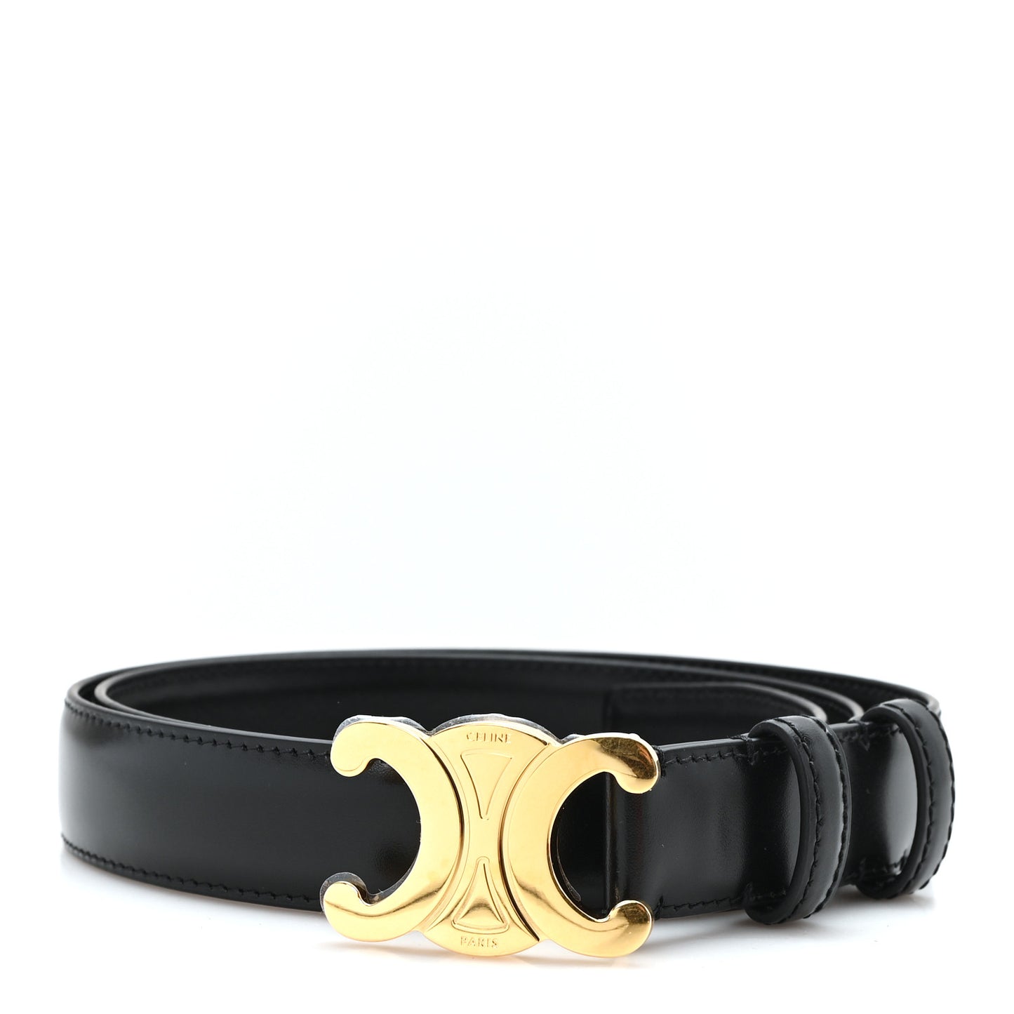 Box Calfskin Medium 25mm Triomphe Belt 85 34 Black