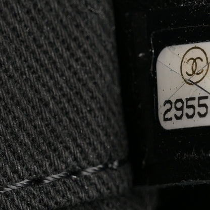 Chanel Mixed Fibers Calfskin Striped Medium Deauville Tote Black 7 of 12