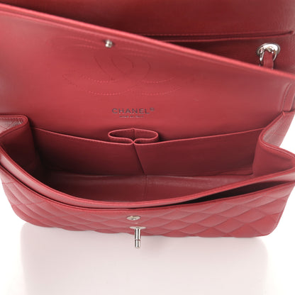 Chanel Caviar Quilted Jumbo Double Flap Red 5 of 10