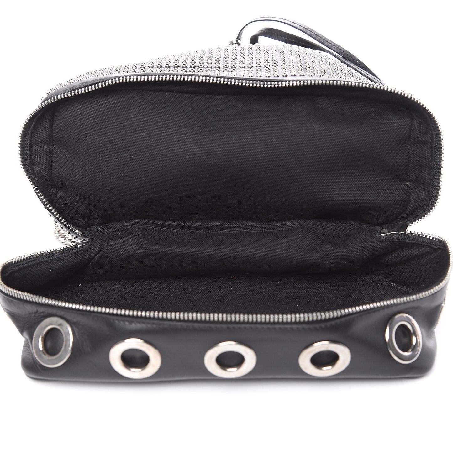 Calfskin Grommet Backpack Black
