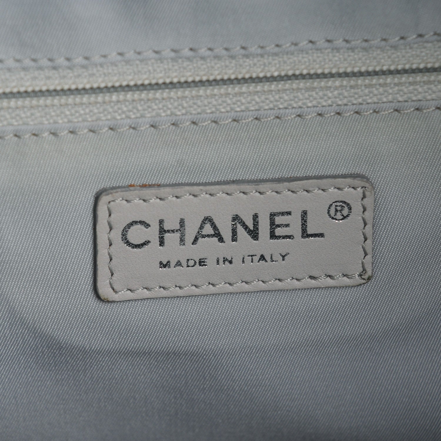 Chanel Coated Canvas Quilted Large Paris Biarritz Tote Silver 6 of 8