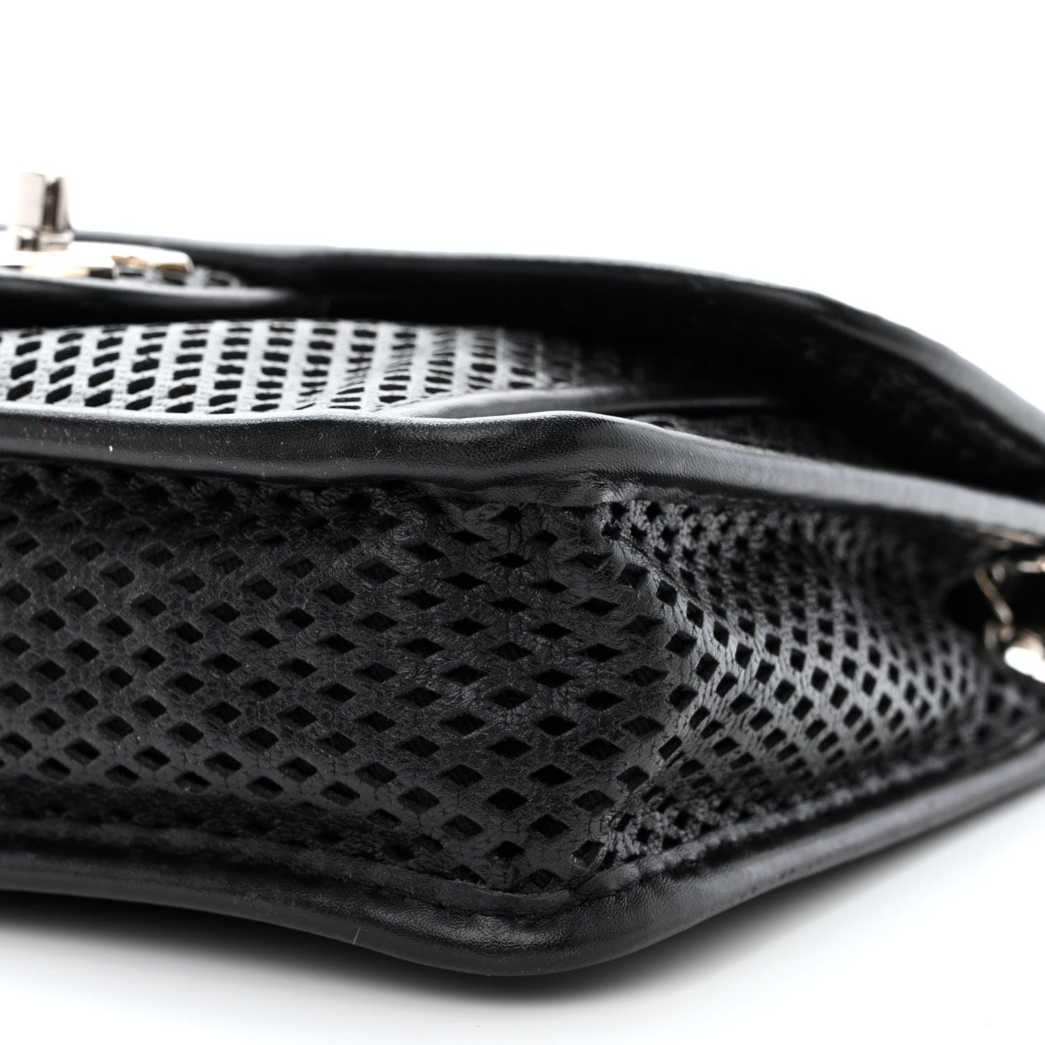 Chanel Metallic Perforated Calfskin Small Up In The Air Flap Black Black 10 of 11