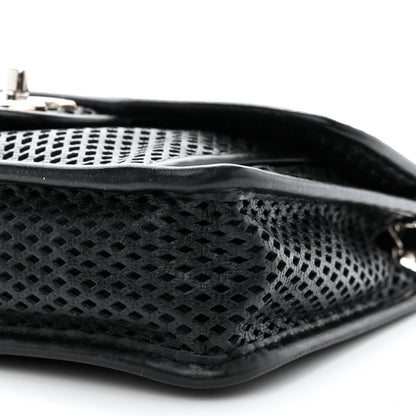 Chanel Metallic Perforated Calfskin Small Up In The Air Flap Black 10 of 11