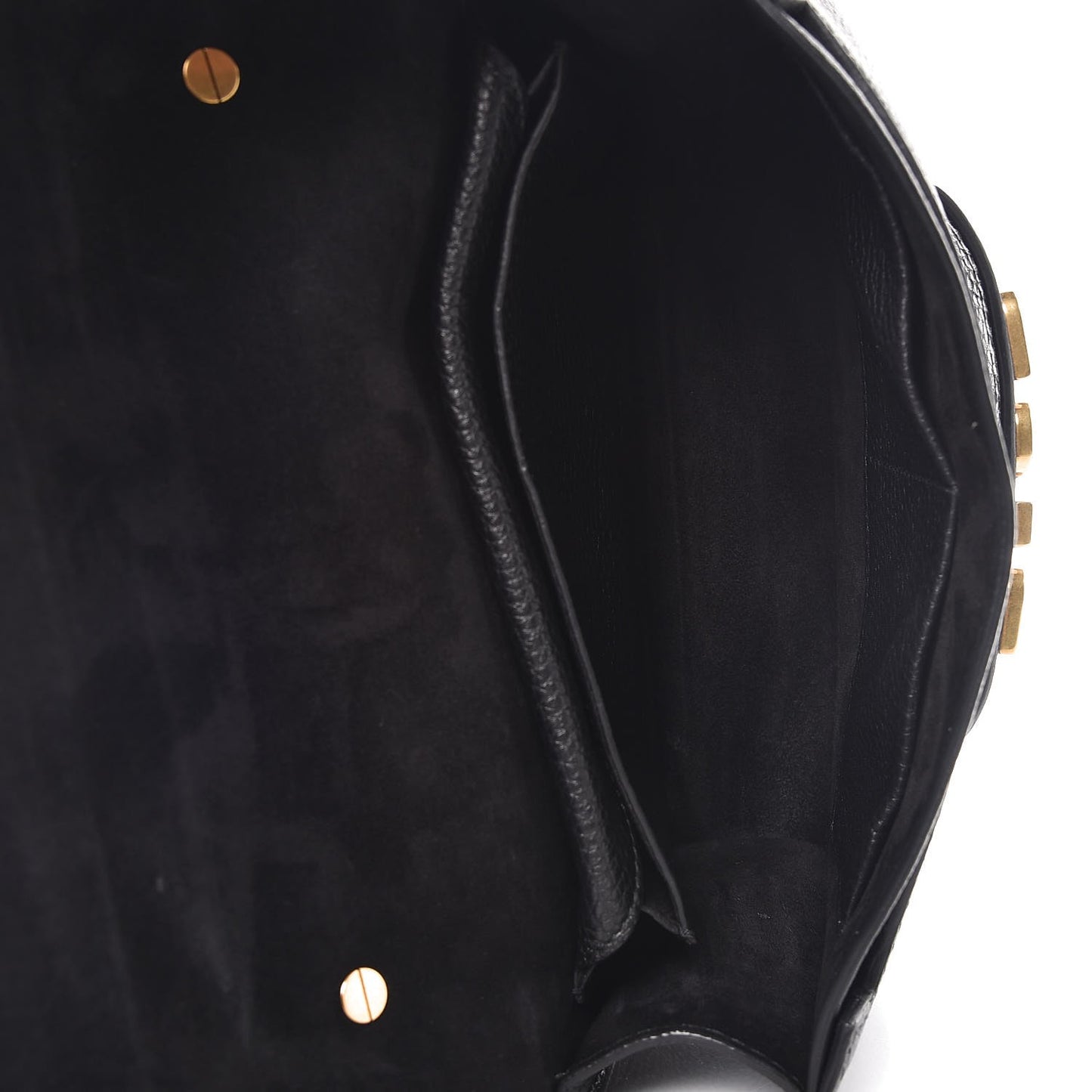 Grained Calfskin Dio(r)evolution Top Handle Flap Bag Black