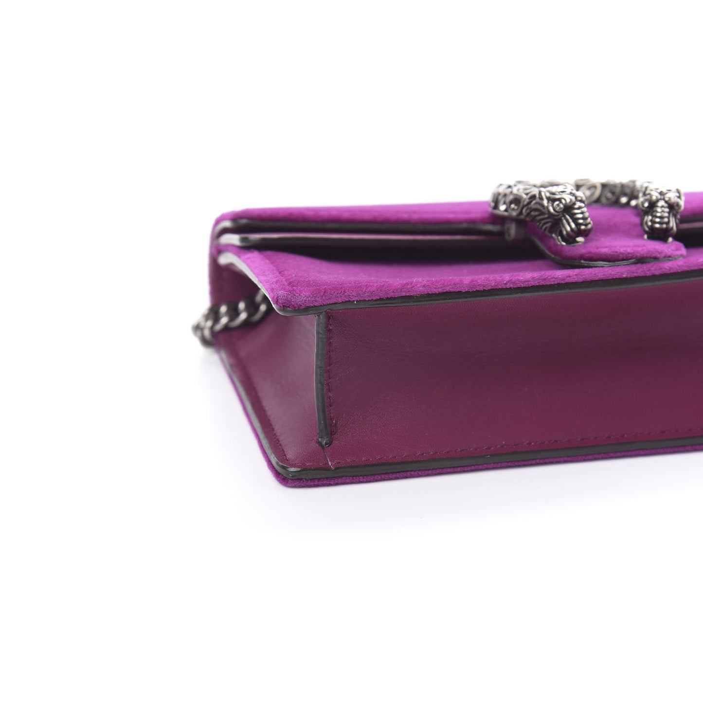 Velvet Super Mini Dionysus Shoulder Bag Fuchsia Violet Cyclamen