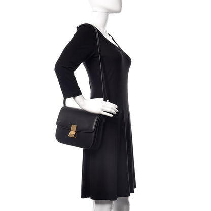 Celine Box Calfskin Medium Classic Box Flap Bag Black 2 of 9