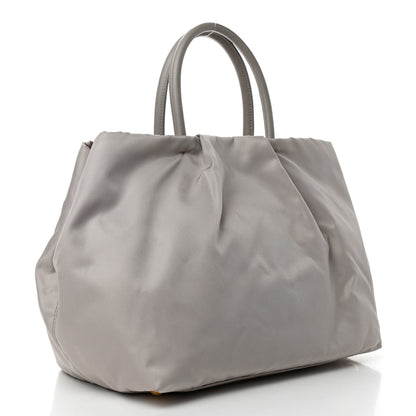 Prada Nylon Tessuto Fiocco Bow Tote Grey 2 of 4