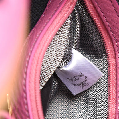 MCM Visetos Small Side Stud Stark Backpack Pink 6 of 14