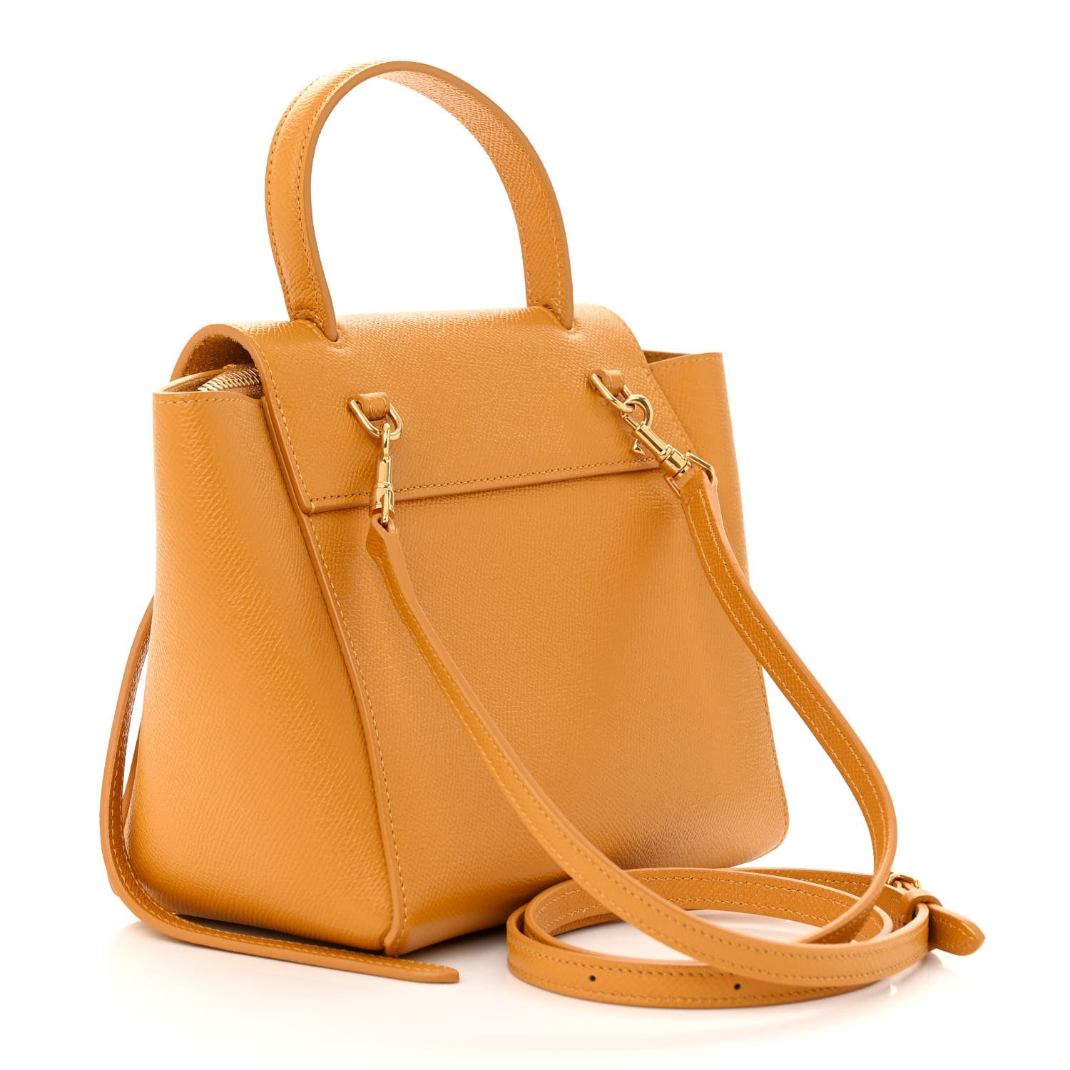 Celine Grained Calfskin Nano Belt Bag Sunflower 3 of 10