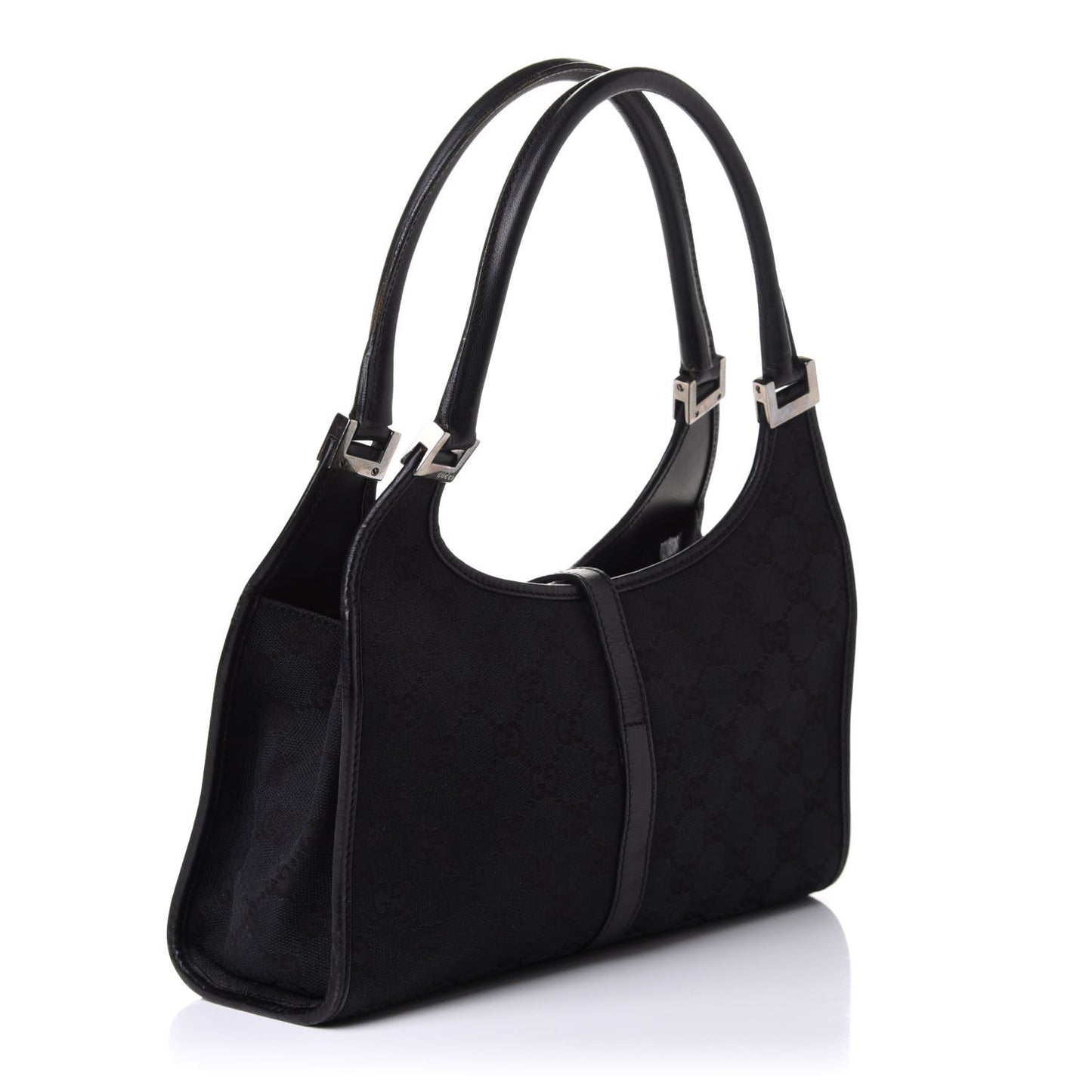 Monogram Bardot Shoulder Bag Black