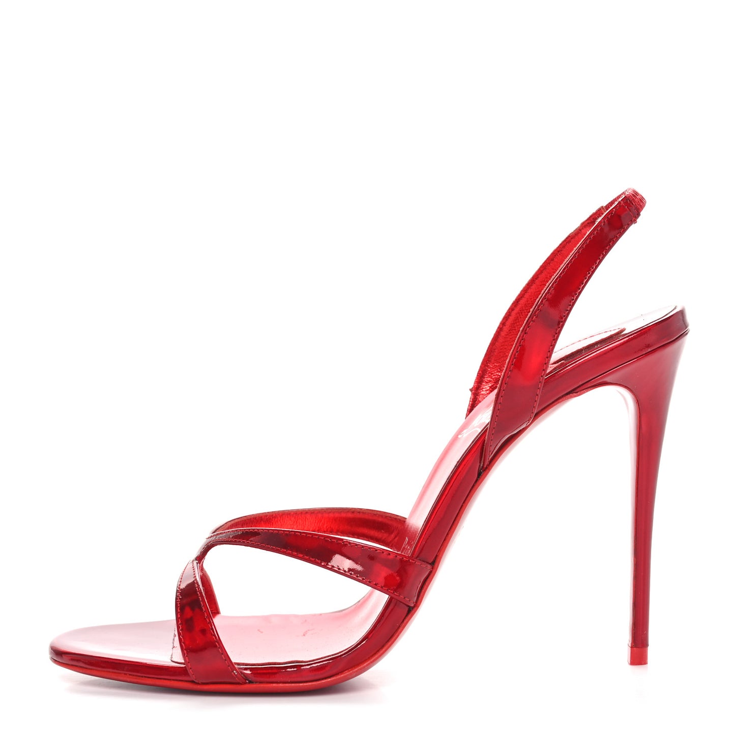 Metallic Patent Psychic Emilie 100 Slingback Sandals 37.5 Loubi