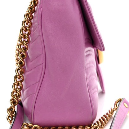 Gucci Calfskin Matelasse Medium GG Marmont Shoulder Bag Candy Mousse 16 of 20