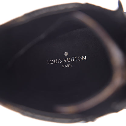 Louis Vuitton Suede Calfskin Monogram Laureate Platform Desert Boots 36 Black 7 of 9