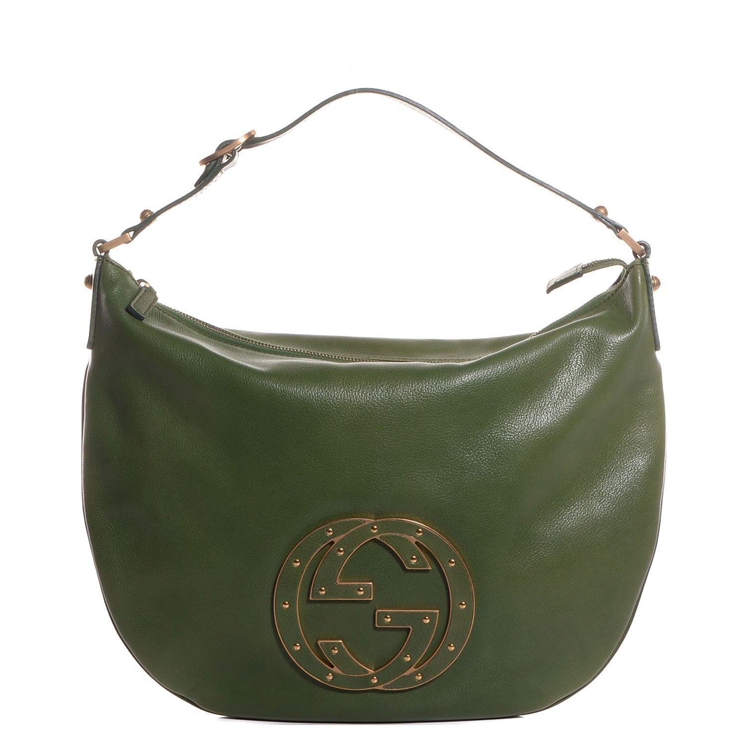 Gucci Leather Small Blondie Hobo Green 1 of 7