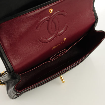 Chanel Lambskin Quilted Medium Double Flap Black 7 of 8