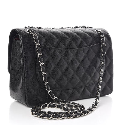 Chanel Caviar Quilted Jumbo Double Flap Black 3 of 10