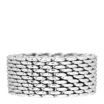 Tiffany Sterling Silver Somerset Mesh Ring 49 5 3 of 4