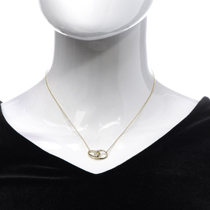 Tiffany 18K Yellow Gold Elsa Peretti Interlocking Ovals Pendant Necklace 2 of 7